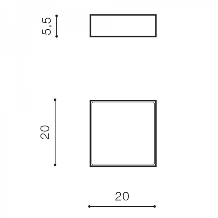 Потолочный светильник Azzardo Casper Square AZ4499