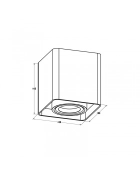 Потолочный светильник Zumaline QUADRY SL 1 20039-BK-foto2