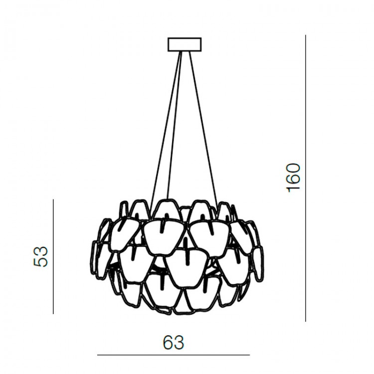 Подвесная люстра Azzardo 3D AZ0314