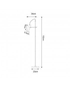Торшер Zumaline TENSO F18014-GU10-BK-foto2