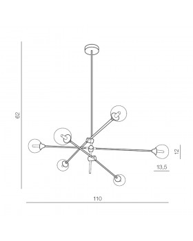 Подвесная люстра Azzardo Solen 6 AZ4700-foto6