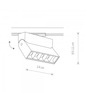 Трековый светильник Nowodvorski Profile Focus Led 7618-foto2