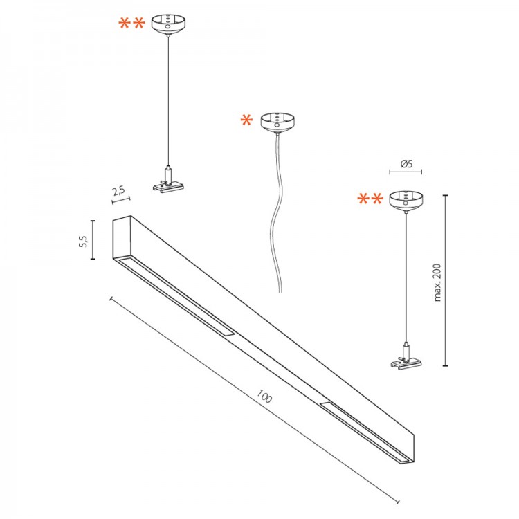 Трековый светильник Azzardo Track Magnetic AZ4798