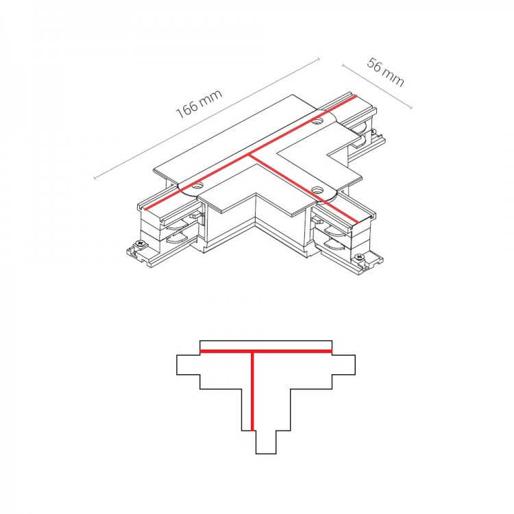 Коннектор T-образный правый 2 Nowodvorski Ctls Power 8682
