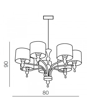 Подвесная люстра Azzardo Impress 7 AZ2902-foto2