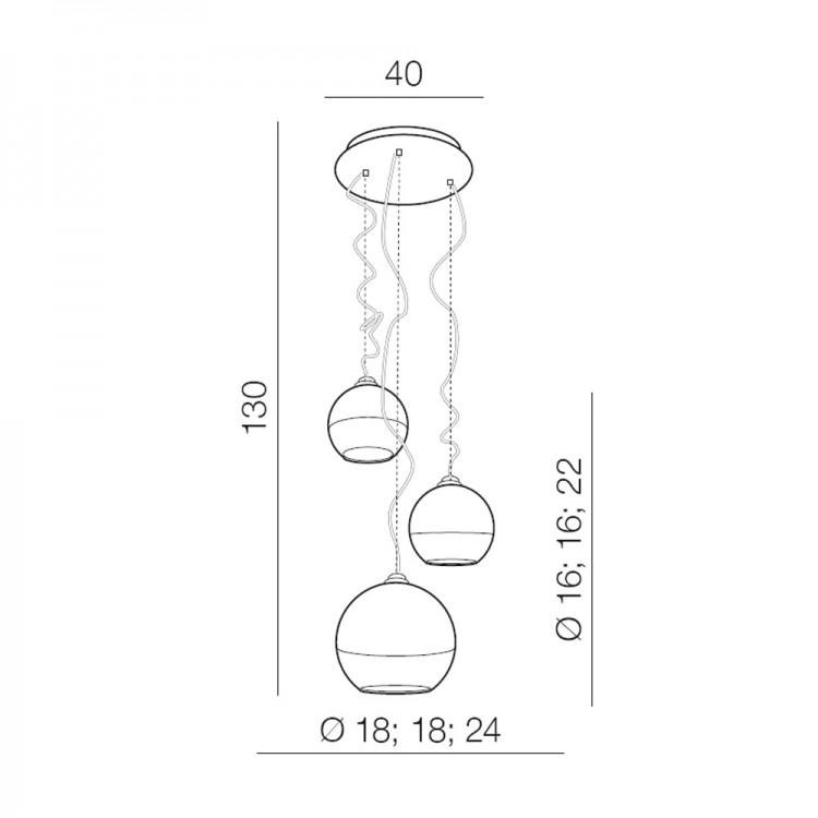 Подвесная люстра Azzardo Silver ball 3 AZ4750