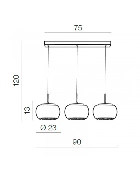 Подвесной светильник Azzardo Burn 3 line AZ2454-foto2