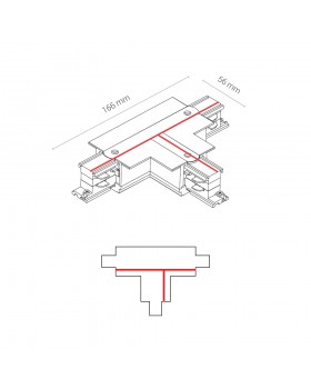 Коннектор T-образный левый 2 Nowodvorski Ctls Power 8240