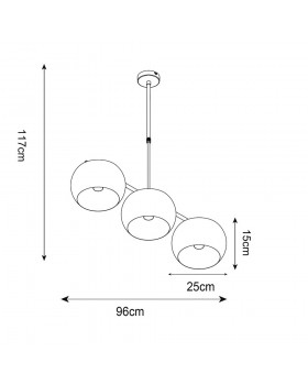 Подвесная люстра Zumaline SILLO P14120-3-foto2