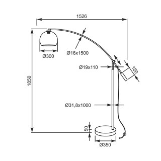 Торшер Zumaline MADISON TS-061121F-foto8