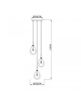 Подвесной светильник Zumaline BASTONI MD1921-3B-CLEAR-foto2