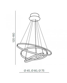 Подвесная люстра Azzardo Wheel 3 Dimm AZ2920-foto3