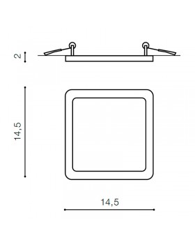 Встраиваемый светильник Azzardo Slim 15 Square AZ2836-foto2