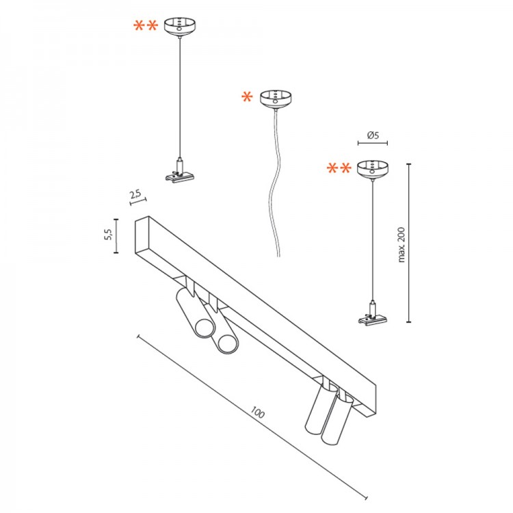 Трековый светильник Azzardo Track Magnetic AZ4802