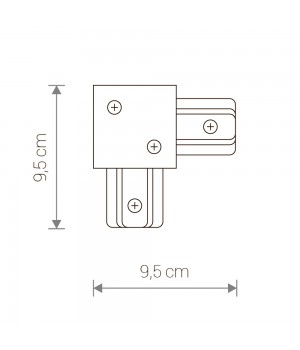 Коннектор L-образный Nowodvorski Profile Recessed 8970-foto2