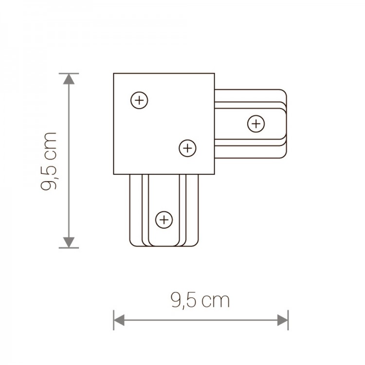 Коннектор L-образный Nowodvorski Profile Recessed 8970