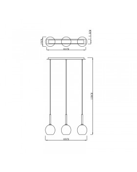 Подвесной светильник Zumaline MONIC MD1629-3A(chrome)-foto3