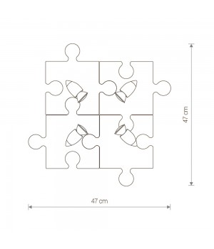 Настенно-потолочный светильник Nowodvorski Puzzle 9728-foto2