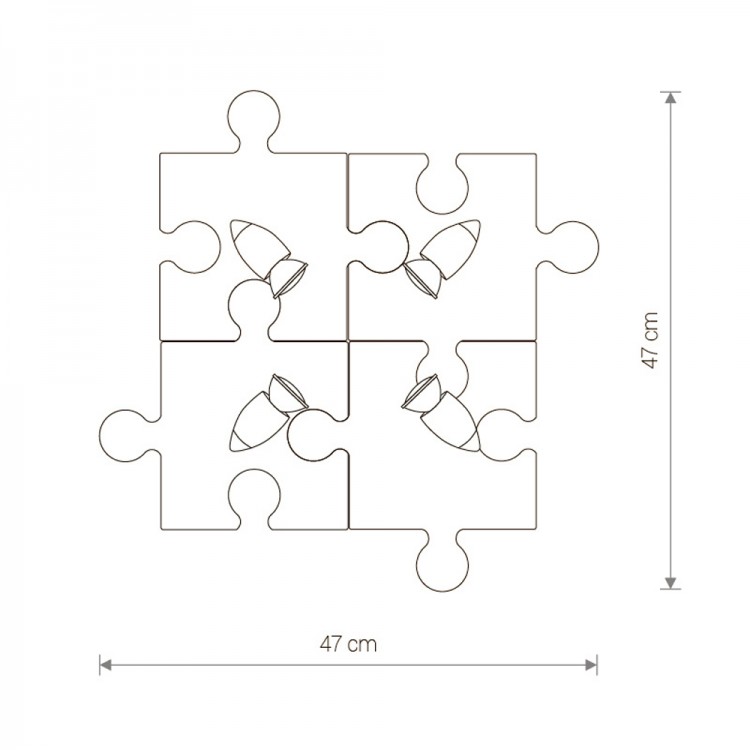 Настенно-потолочный светильник Nowodvorski Puzzle 9728