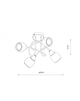 Потолочная люстра Zumaline POTOS CL13077C-4/B-foto2