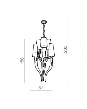 Подвесная люстра Azzardo Diablo 3+3 AZ0173-foto2