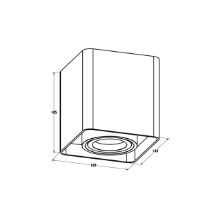 Потолочный светильник Zumaline QUADRY SL 1  20039-WH-foto2