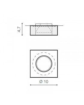 Встраиваемый светильник Azzardo Vektor Square AZ1495-foto4
