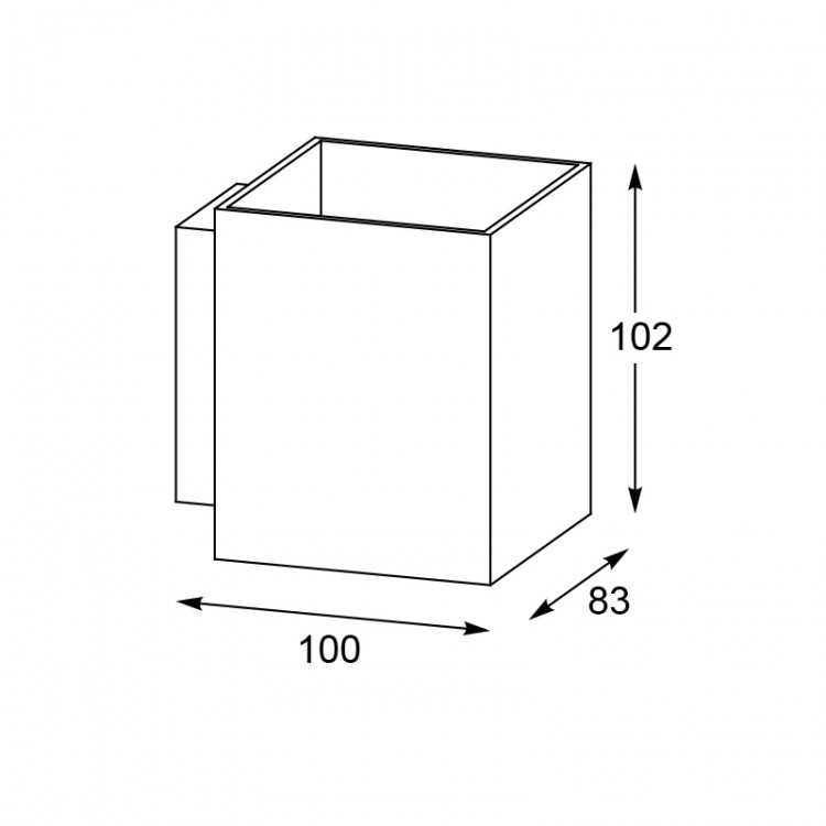 Настенный светильник Zumaline SOLA WL SQUARE 91063