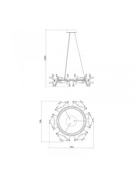 Подвесная люстра светодиодная Zumaline BELLE PL170513-2-foto7