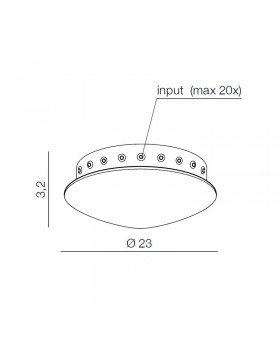 Основание для подвесного светильника 20 выходов Azzardo Ziko AZ3410-foto4