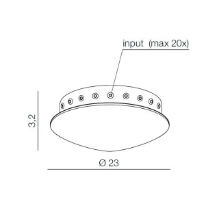 Основание для подвесного светильника 20 выходов Azzardo Ziko AZ3410-foto4