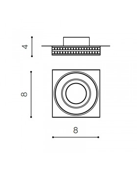 Встраиваемый светильник Azzardo Eva Square AZ1461-foto2