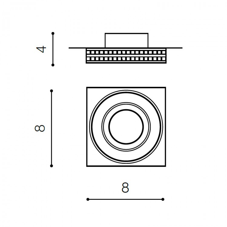Встраиваемый светильник Azzardo Eva Square AZ1461