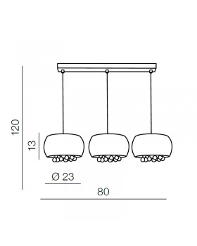 Подвесной светильник Azzardo Quince 3 line AZ2455-foto2
