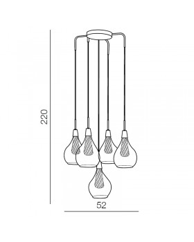 Подвесной светильник Azzardo Elektra 5 AZ1690-foto2