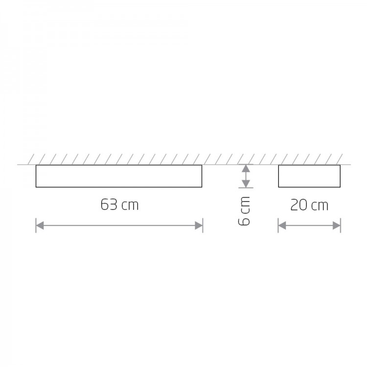 Потолочный cветильник Nowodvorski Soft Ceiling Led 60x20 7526