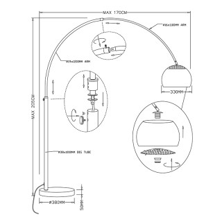 Торшер Zumaline SOHO TS-010121MM-foto3