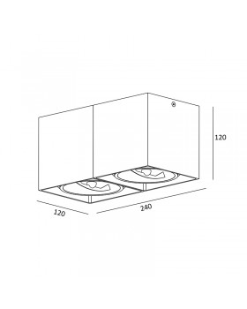 Потолочный светильник Zumaline BOX SL 2 90433-G9-foto2