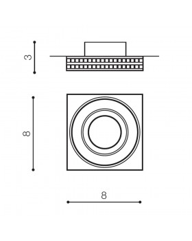 Встраиваемый светильник Azzardo Eva Square AZ1460-foto2