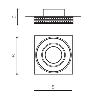 Встраиваемый светильник Azzardo Eva Square AZ1460-foto2