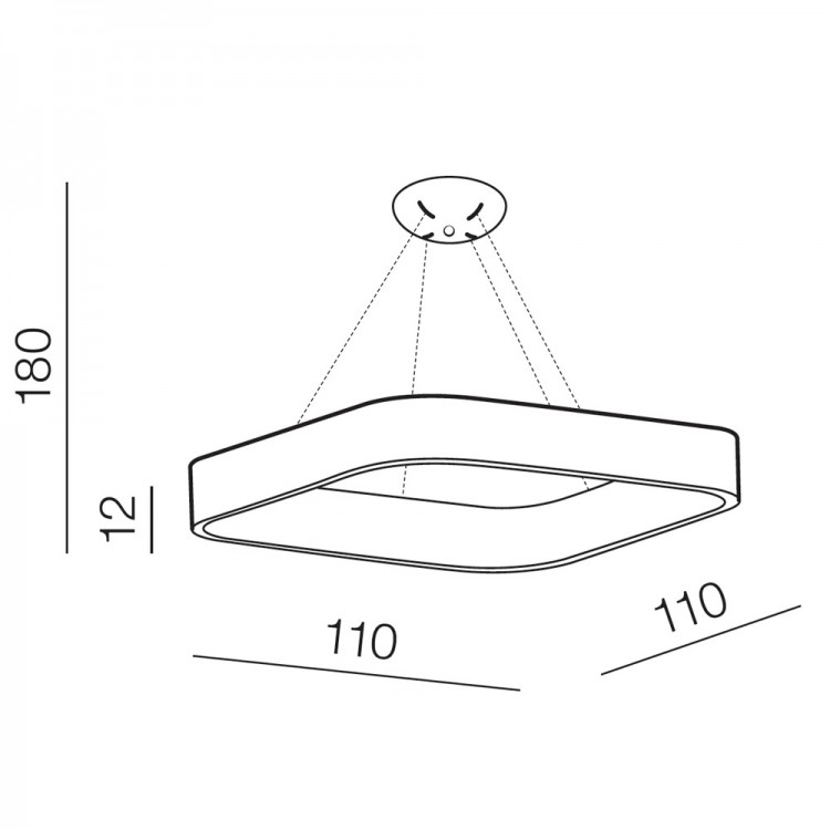 Подвесная люстра Azzardo Solvent S Pendant 110 AZ3989