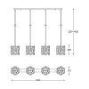 Подвесной светильник Zumaline FROZE P0509-04C-B5AC