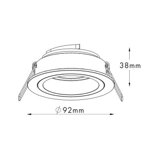 Встраиваемый светильник Zumaline CHUCK DL ROUND 92702-foto2