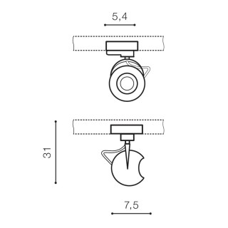 Трековый светильник Azzardo Gulia Track 3 AZ4709-foto2