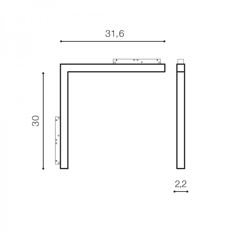 Трековый светильник угловой Azzardo Saga Track Magnetic AZ4620