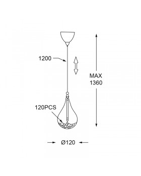 Подвесной светильник Zumaline PERLE P0226-01A-F4RK-foto2