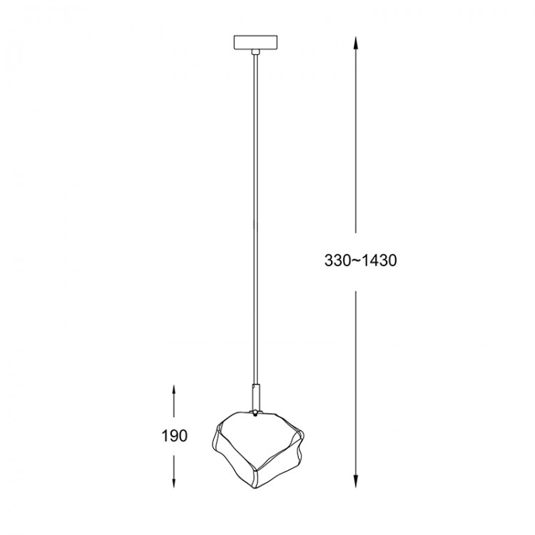 Подвесной светильникZumaline ROCK P0488-01F-F4AC