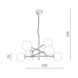 Подвесная люстра Azzardo Oviedo 8 AZ4422-foto7