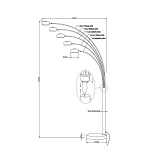 Торшер Zumaline ZODIAC TS-5805-BKBB-foto6