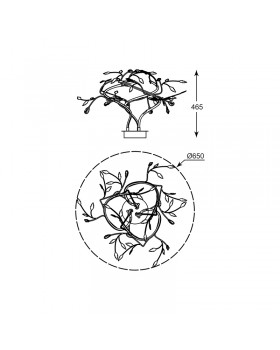 Потолочная люстра светодиодная Zumaline BELLE PL170511-3-foto2